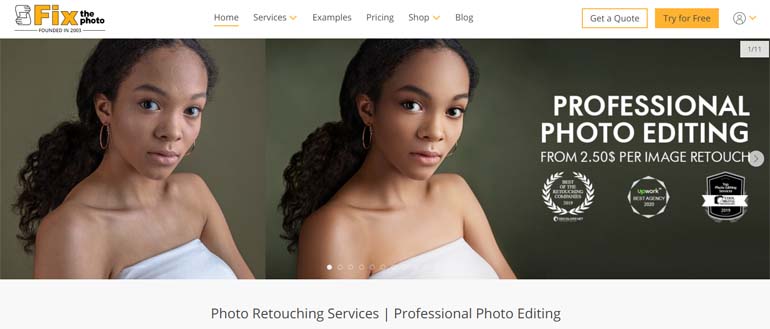 Fixthephoto homepage