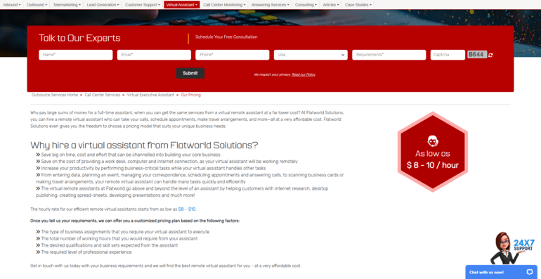 flatworld solutions - Pricing