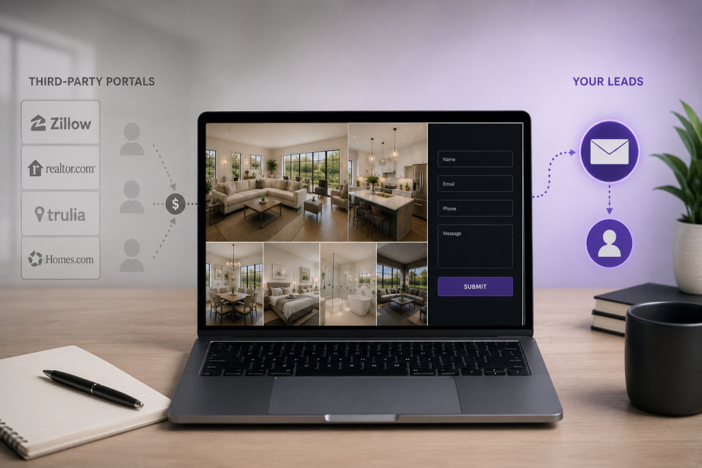Property website with lead capture form and direct buyer inquiries.