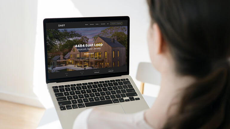 Prospective buyer reviewing full property details on a real estate website.