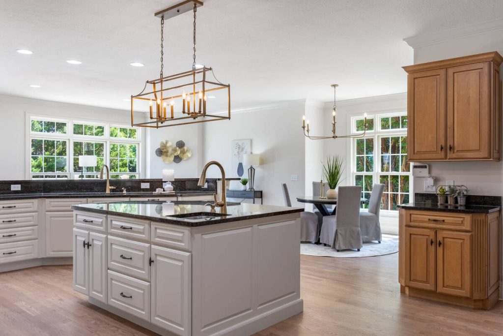 Bright professionally edited kitchen photo for a real estate listing