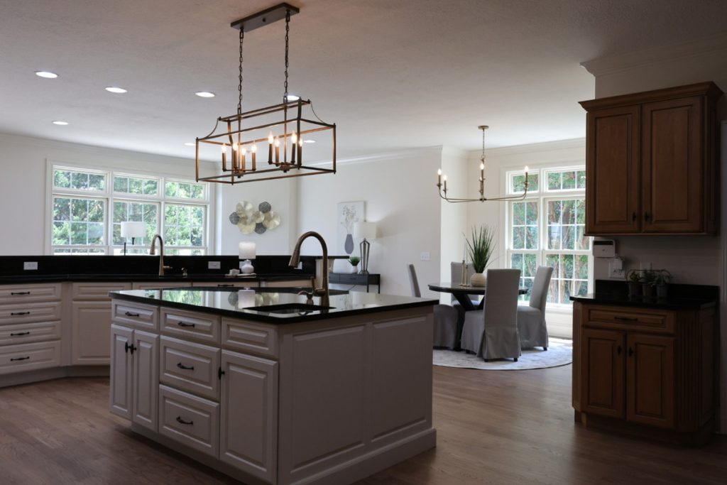 Kitchen listing photo before professional real estate photo editing