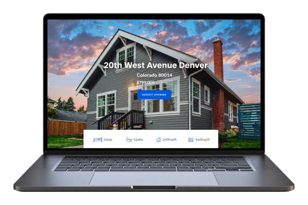 Single property websites for realtors showing a Denver home listing