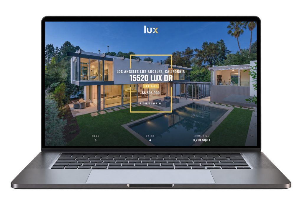Single property websites for realtors featuring the Lux theme for a luxury home